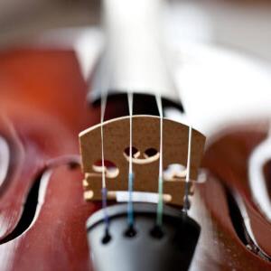 Close up of a violin